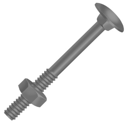 Parafuso Máquina 5/8x6,00 Com Porca Para Rex Elétrica Bichuette