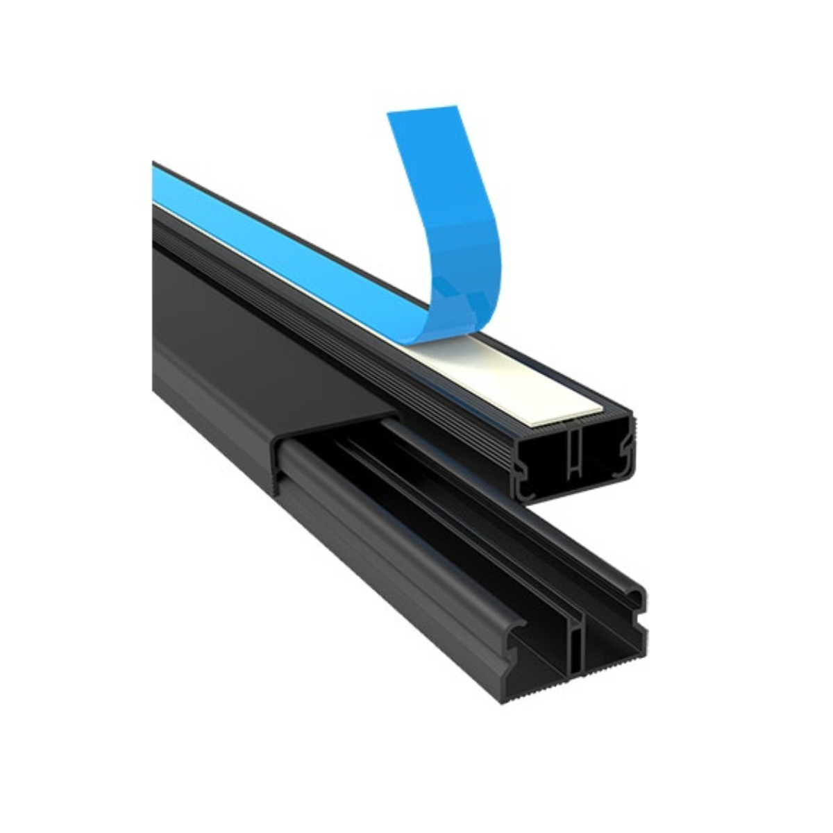 Canaleta Sistema X 20 x 10 mm com Fita Adesiva 2 m Preta PA021887 Margirius