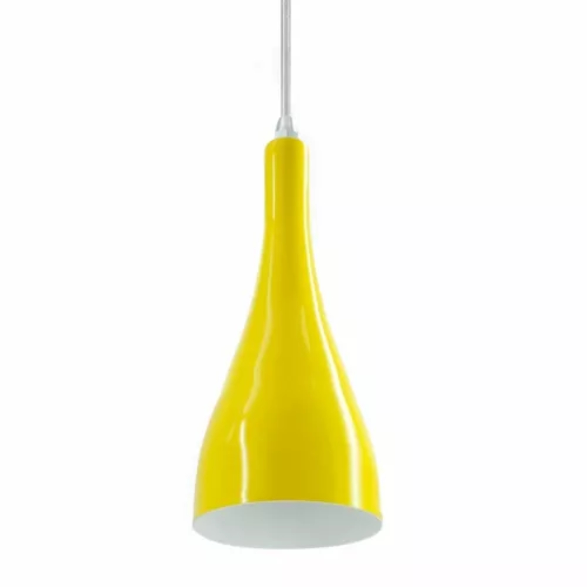 Pendente Luminária Teto Alumínio Garrafa Amarelo Skylux