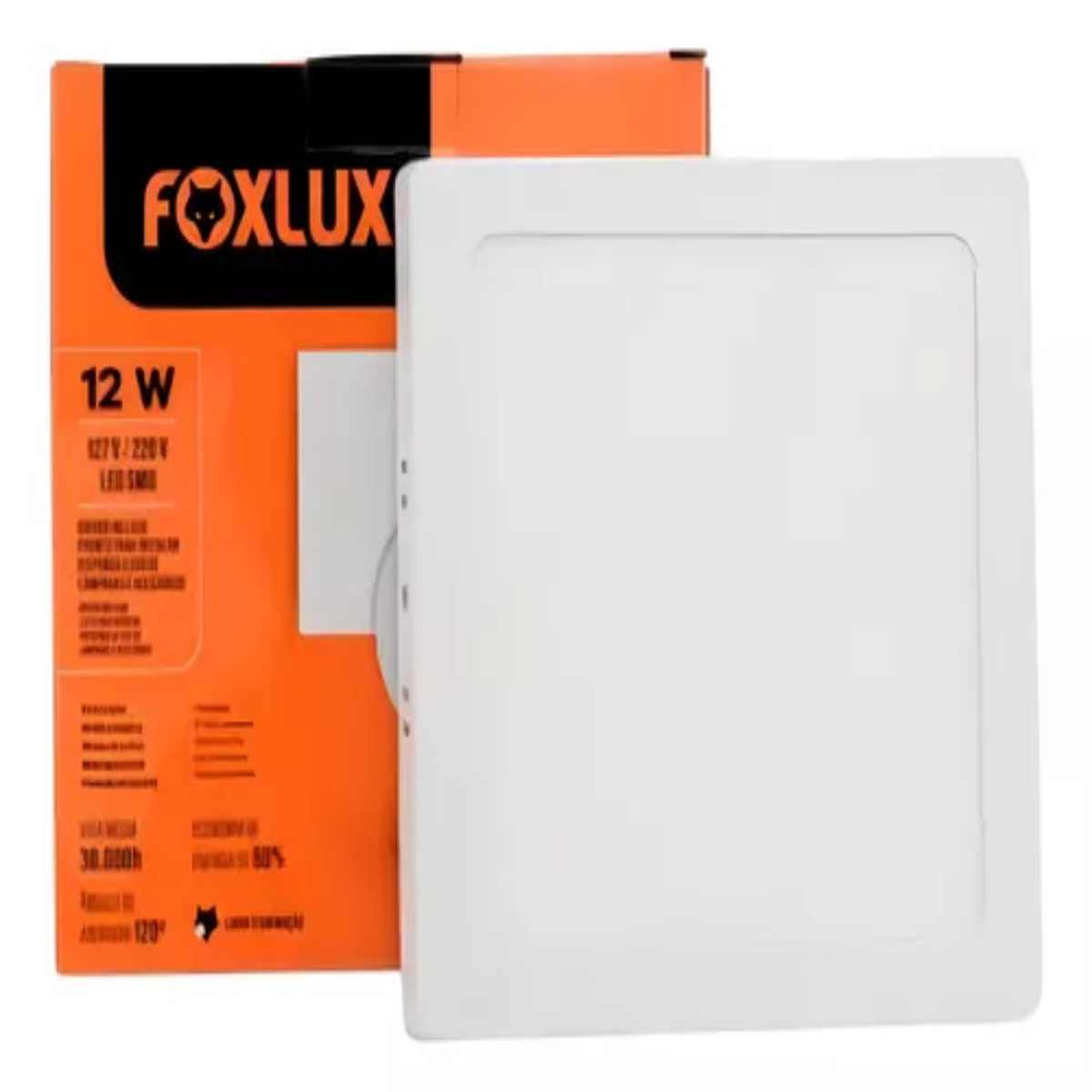 Painel Quadrado Sobrepor 12 W LED Bivolt 4000 K Led90.164 Foxlux