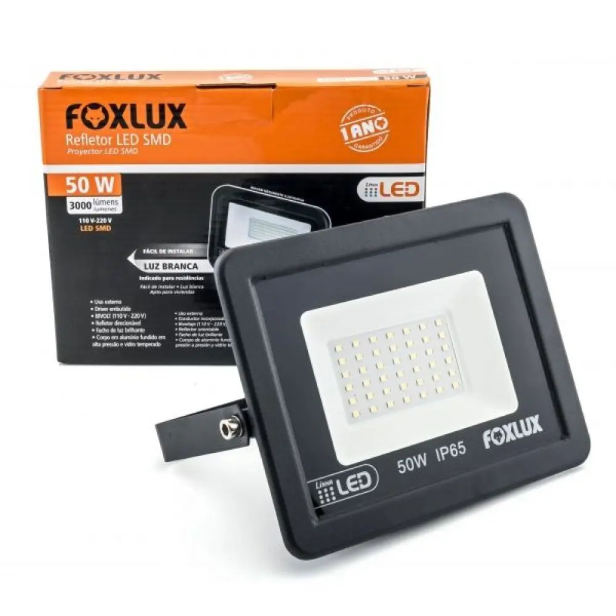 Projetor LED Alumínio 12 Volts 50 W 6500 K Led38.15 Foxlux