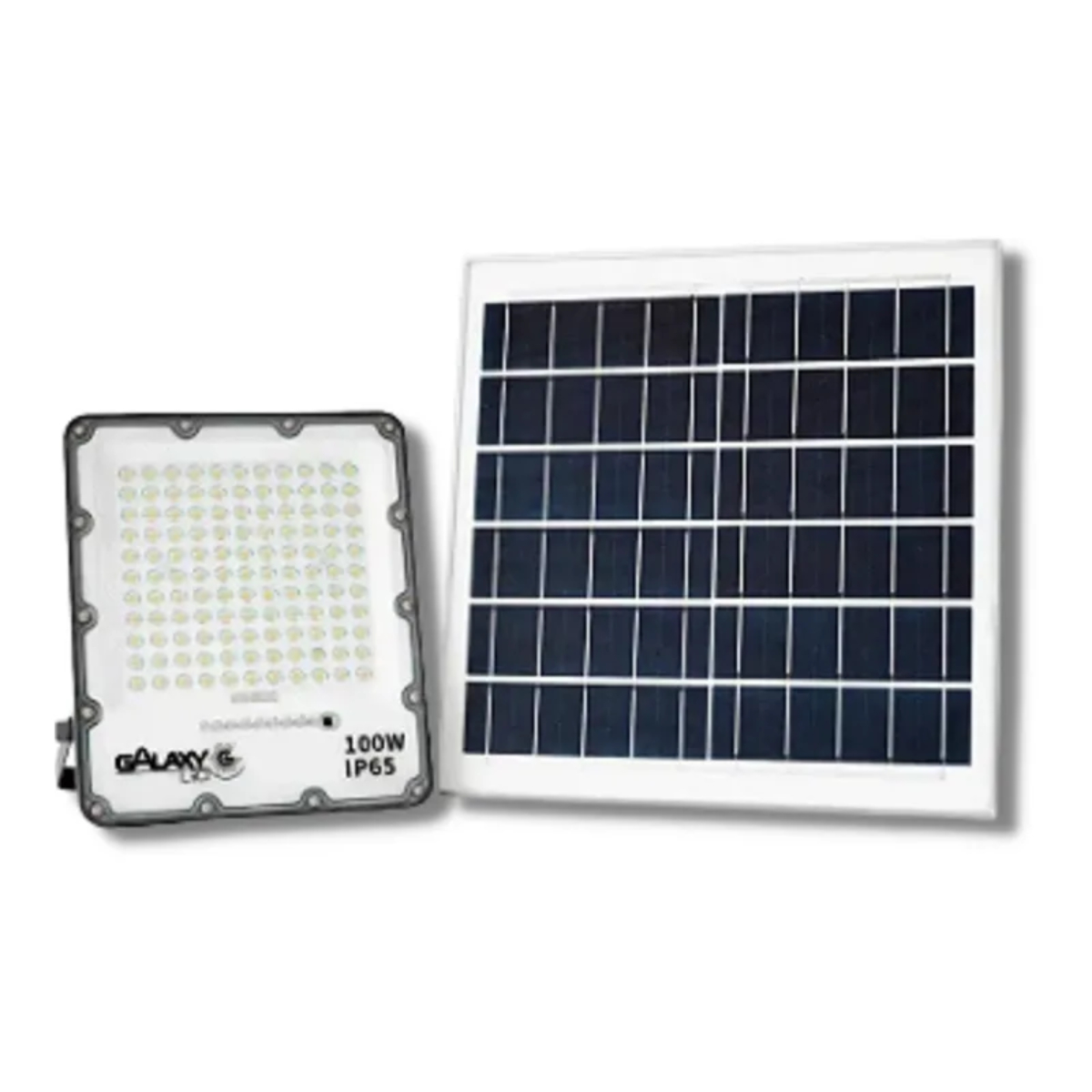 Projetor LED Solar 120 W 6500 K IP65 com Placa Solar Galaxy LED