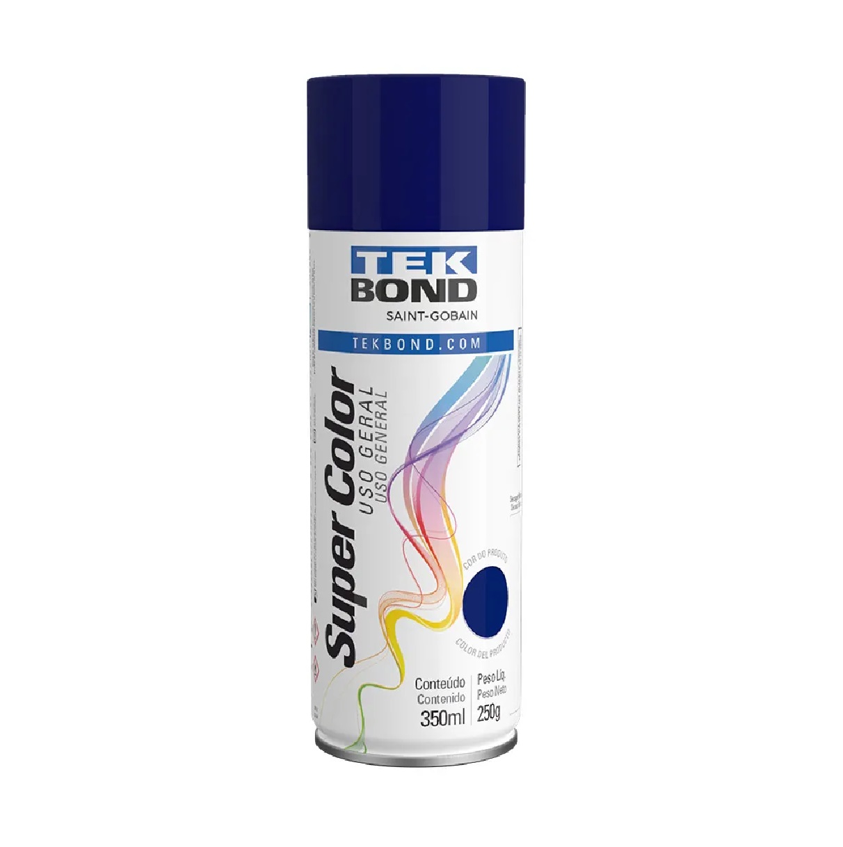 Tinta Spray Uso Geral 350 ml Azul-Escuro Tekbond