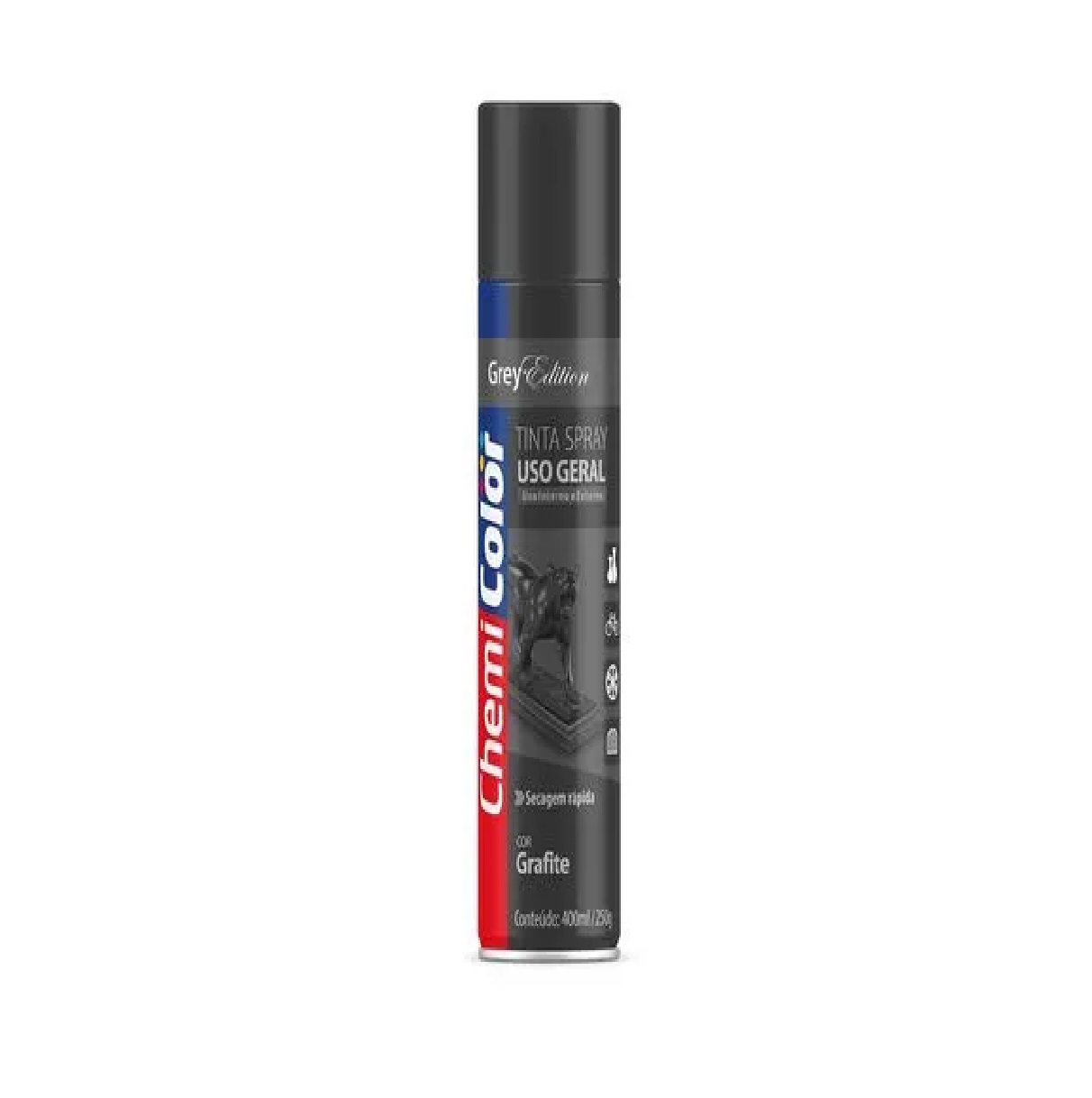 Tinta Spray Metálica Grafite 400 Ml Chemicolor