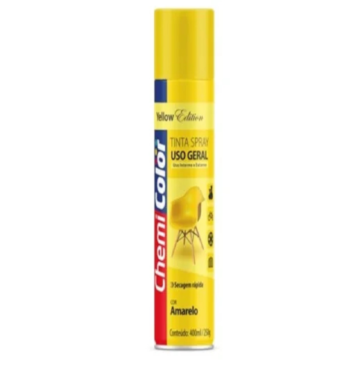 Tinta Spray Amarelo Luminosa 400 Ml Chemicolor