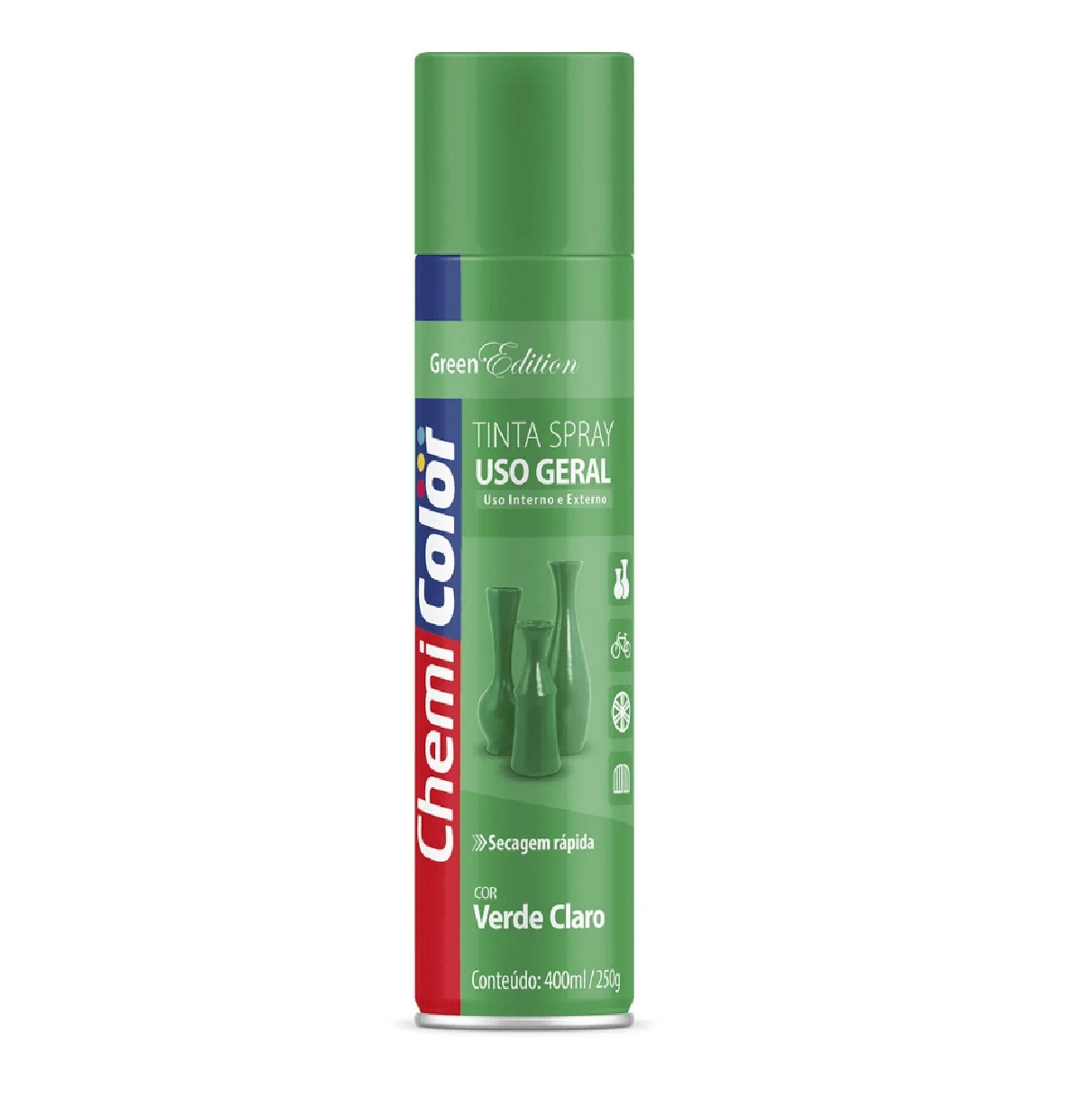 Spray Tinta Verde Claro 400 Ml Uso Geral Chemicolor