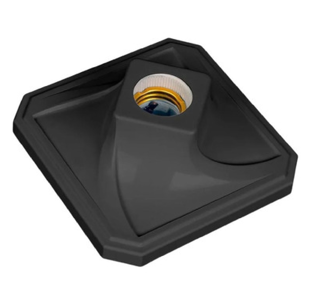 Plafon de Sobrepor Quadrado E27 60 W Preto PL16-PTQD Kin Light