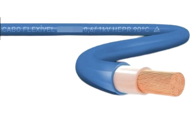 Cabo Flexível HEPR 120 mm² 0,6/1 kV Azul Megatron por Metro
