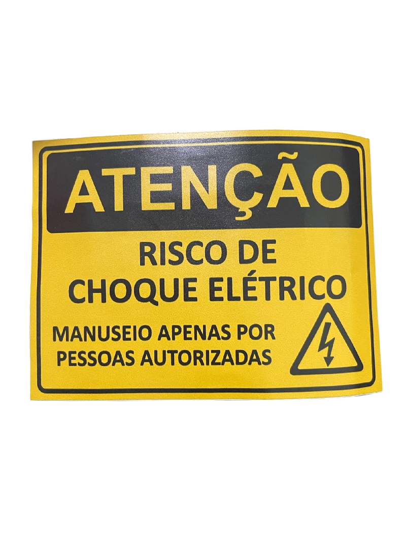 Adesivo de Segurança 16 x 12 cm Risco de Choque AD15 Marcaí