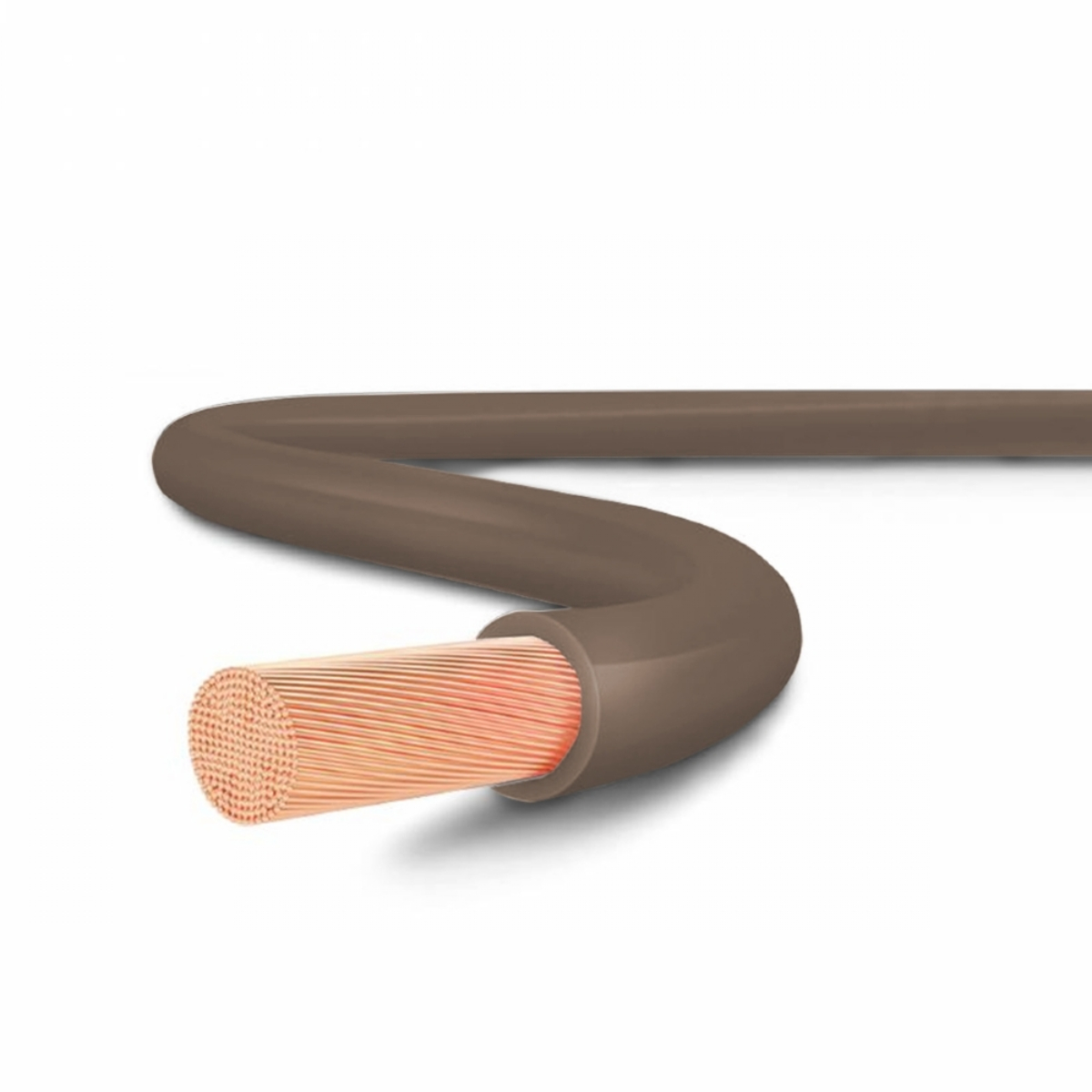 Cabo Flexível 6 mm² 450/750 V Marrom Brascopper por Metro