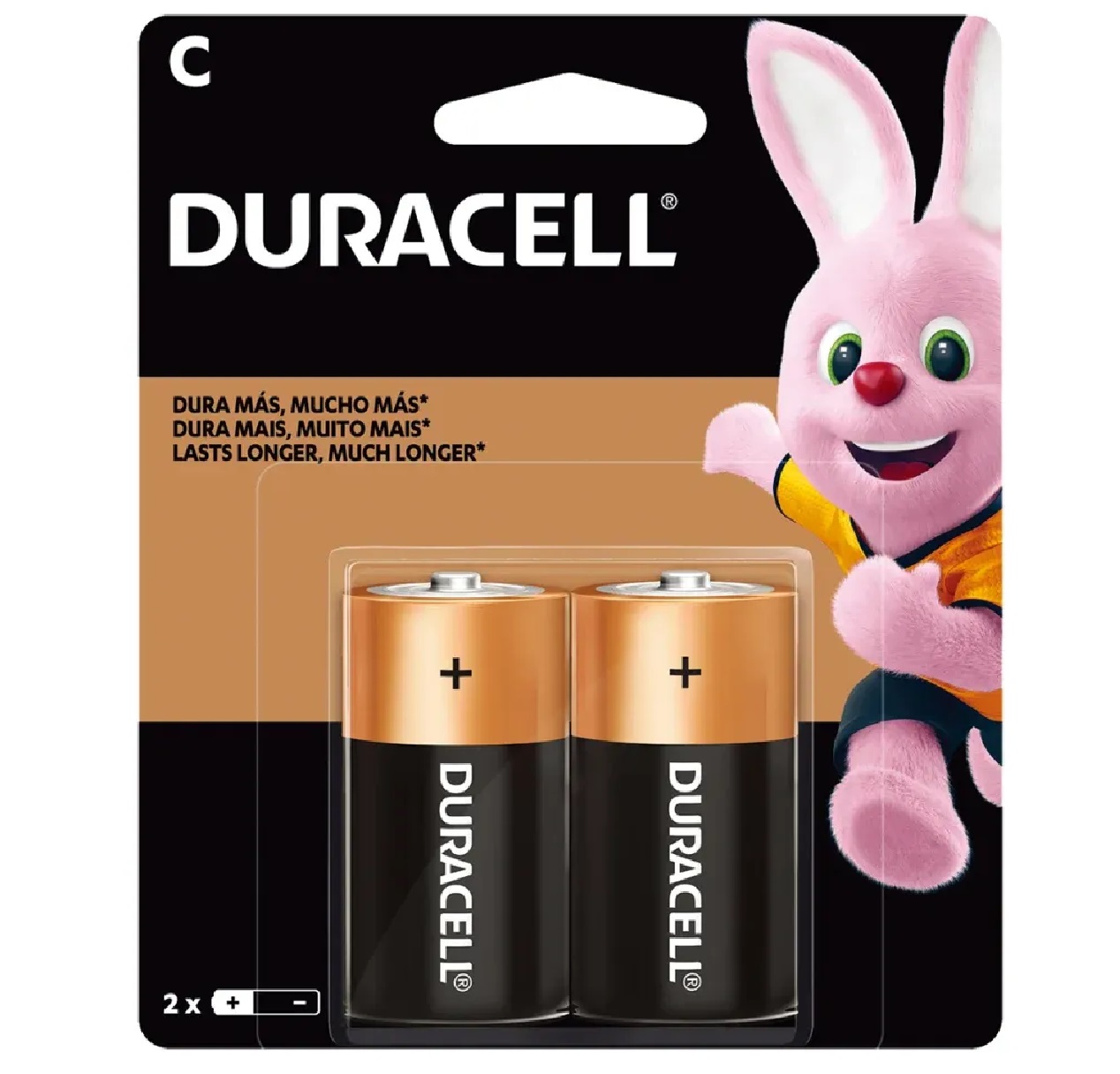 Pilha Alcalina Duracell Tamanho C 1,5 V com 2 Unidades