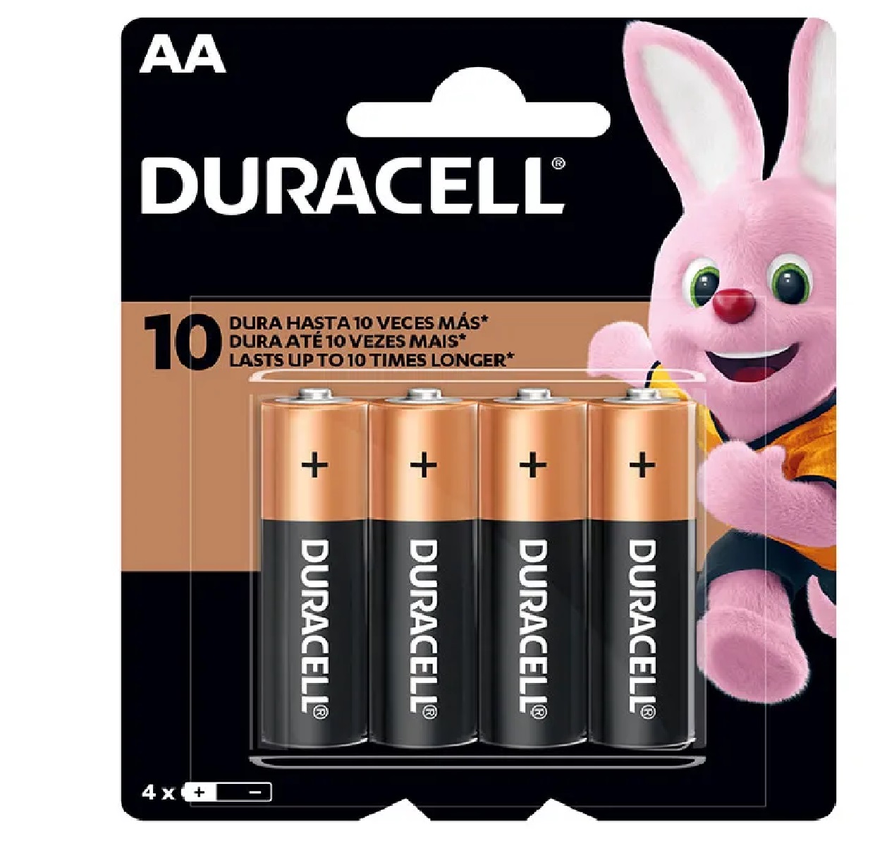 Pilha Alcalina AA, com 4 Unidades Duracell