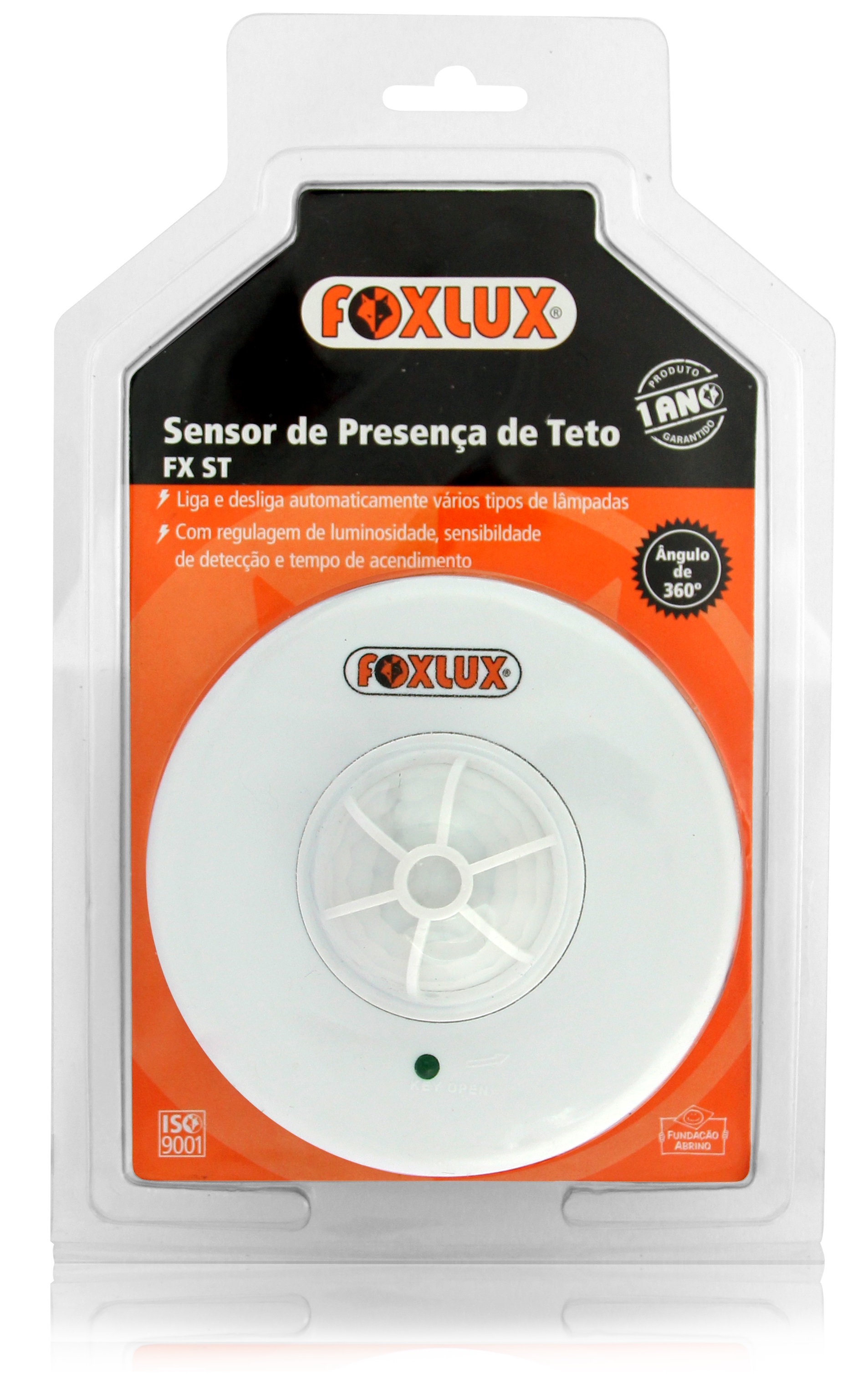 Sensor de Presença de Teto Sobrepor Bivolt 360° 8 m 32.03 Foxlux