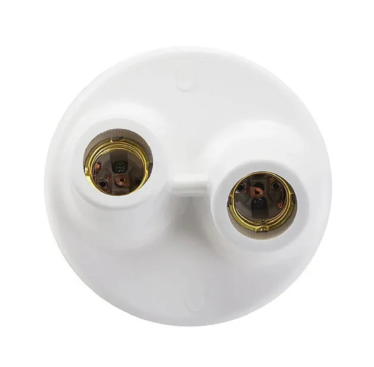 Plafon Simples em PVC para 2 Lâmpadas E27 Branco Perlex