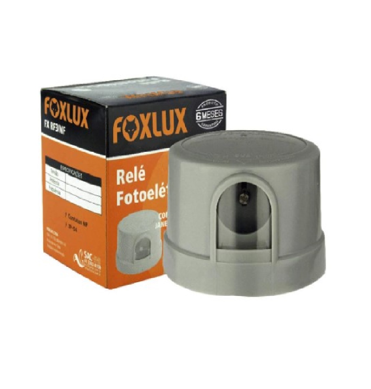 Relé Fotoelétrico Bivolt 6 A com Base 52.08 Foxlux