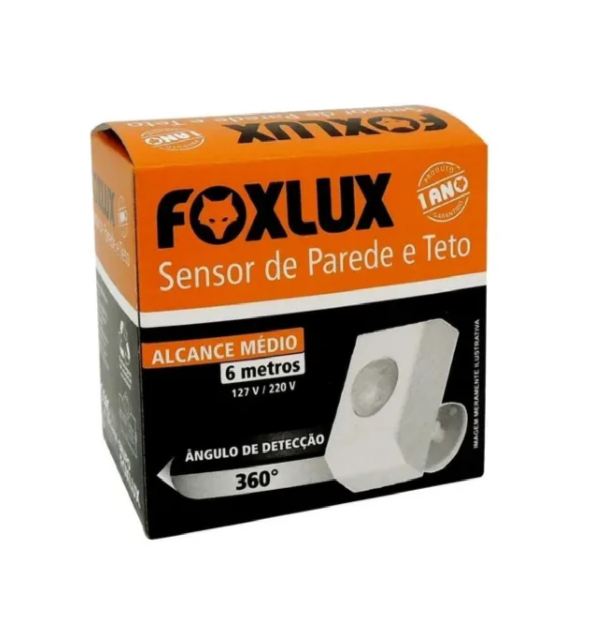 Sensor de Presença de Teto Embutido 360° Bivolt 32.09 Foxlux