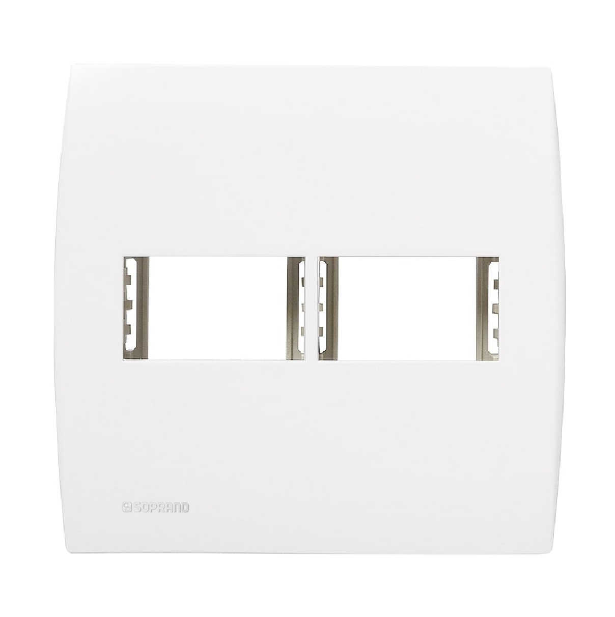 Placa 4 x 4 pol. para 2 Módulos Horizontal Branca Linha Ilus Siemens
