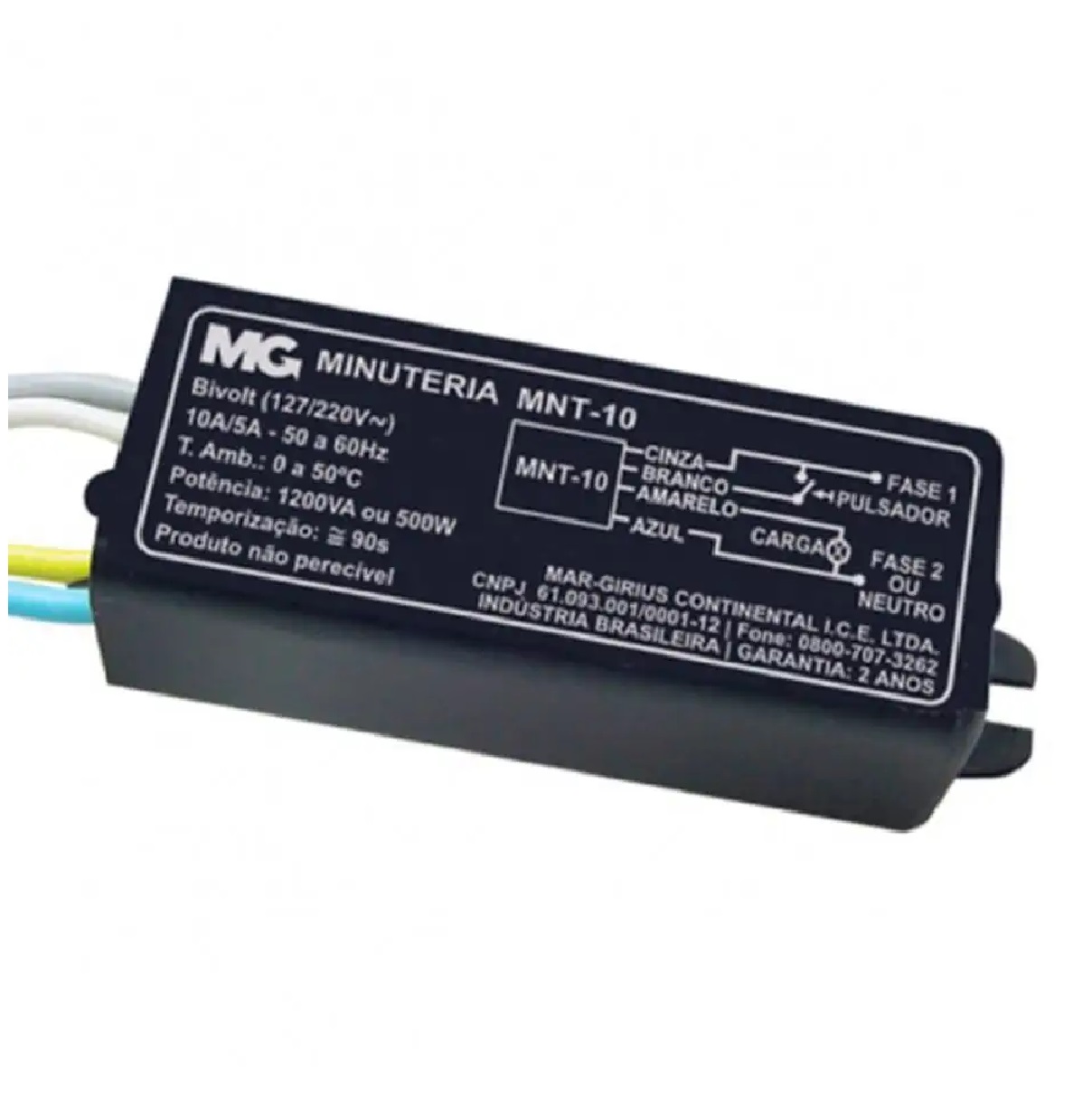 Minuteria Coletiva 500 W Bivolt 90 Segundos MNT-10 PA009962 Margirius