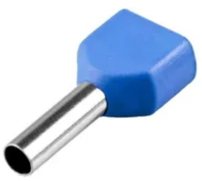 Terminal Tubular Ilhós Duplo Pré-Isolado para Cabo 16 mm² 30050 Lukma