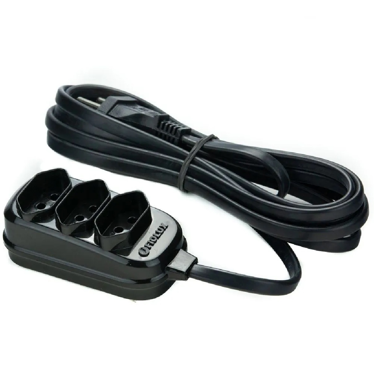 Extensao 3 Tomadas 2P+T 10a 5 M Preto 25300305111 Fiolux