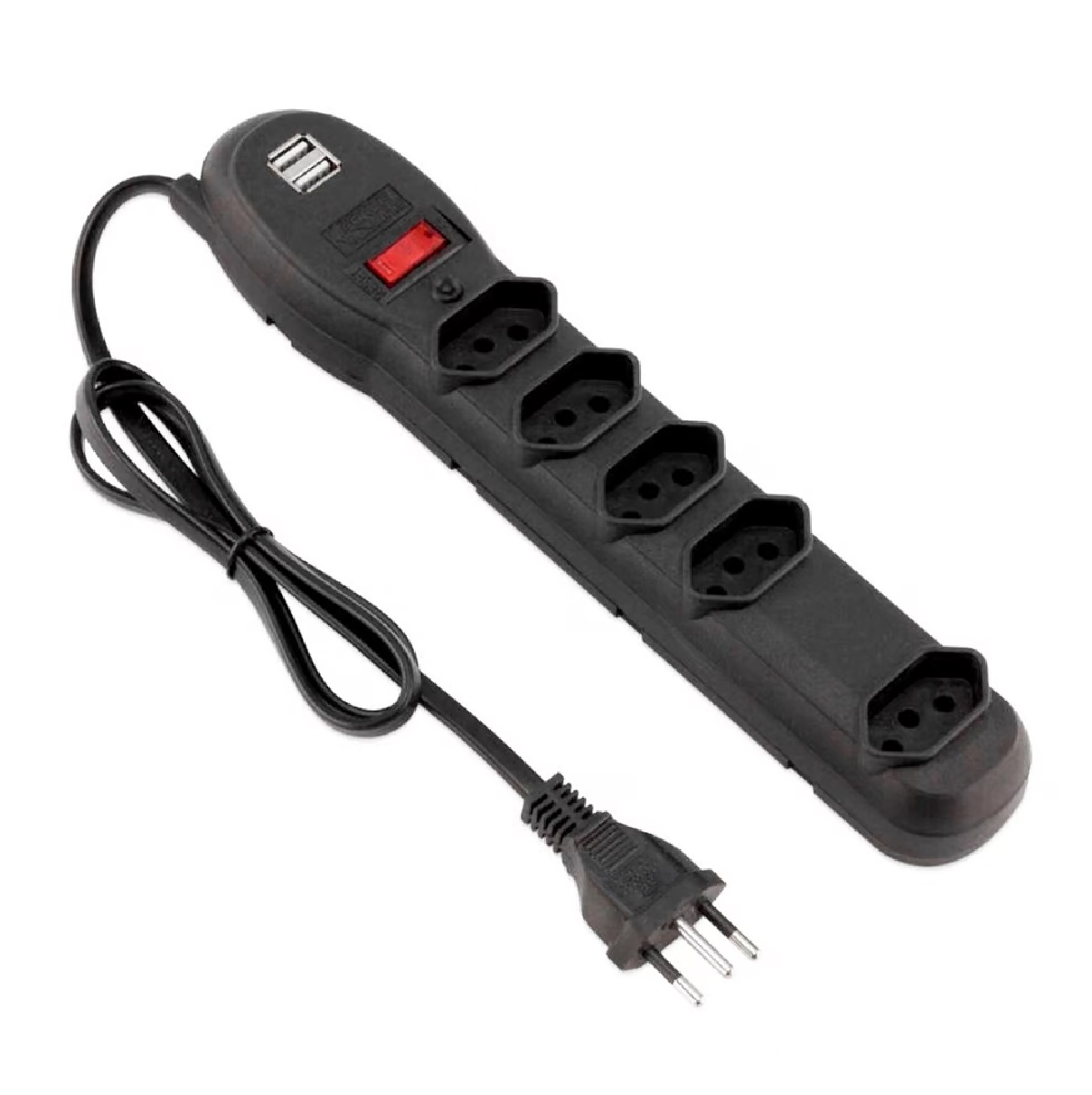 Filtro Linha 5 Tomadas Bivolt + 2 USB Forceline 0060500023