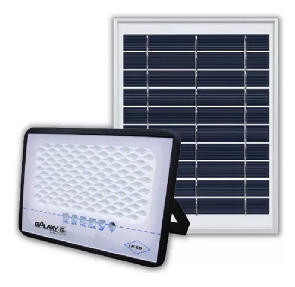 Refletor Solar LED 300 W 6500 K IP65 com Placa Integrada 4089 Galaxy LED
