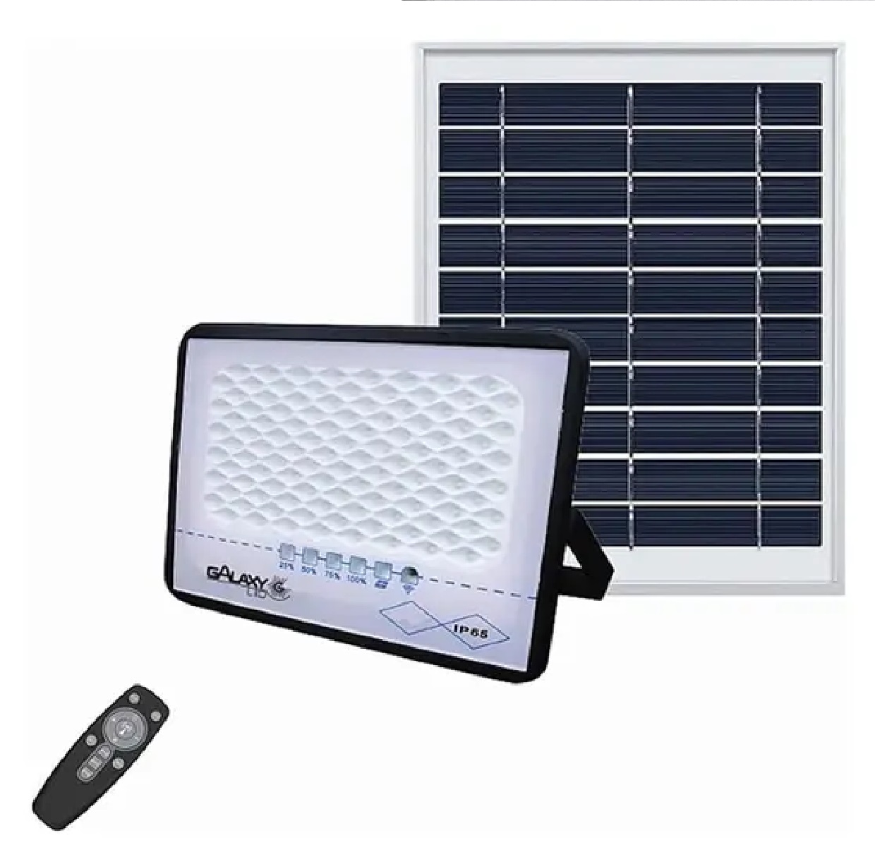 Refletor Solar LED 400 W 6500 K IP65 com Placa Integrada 4090 Galaxy LED