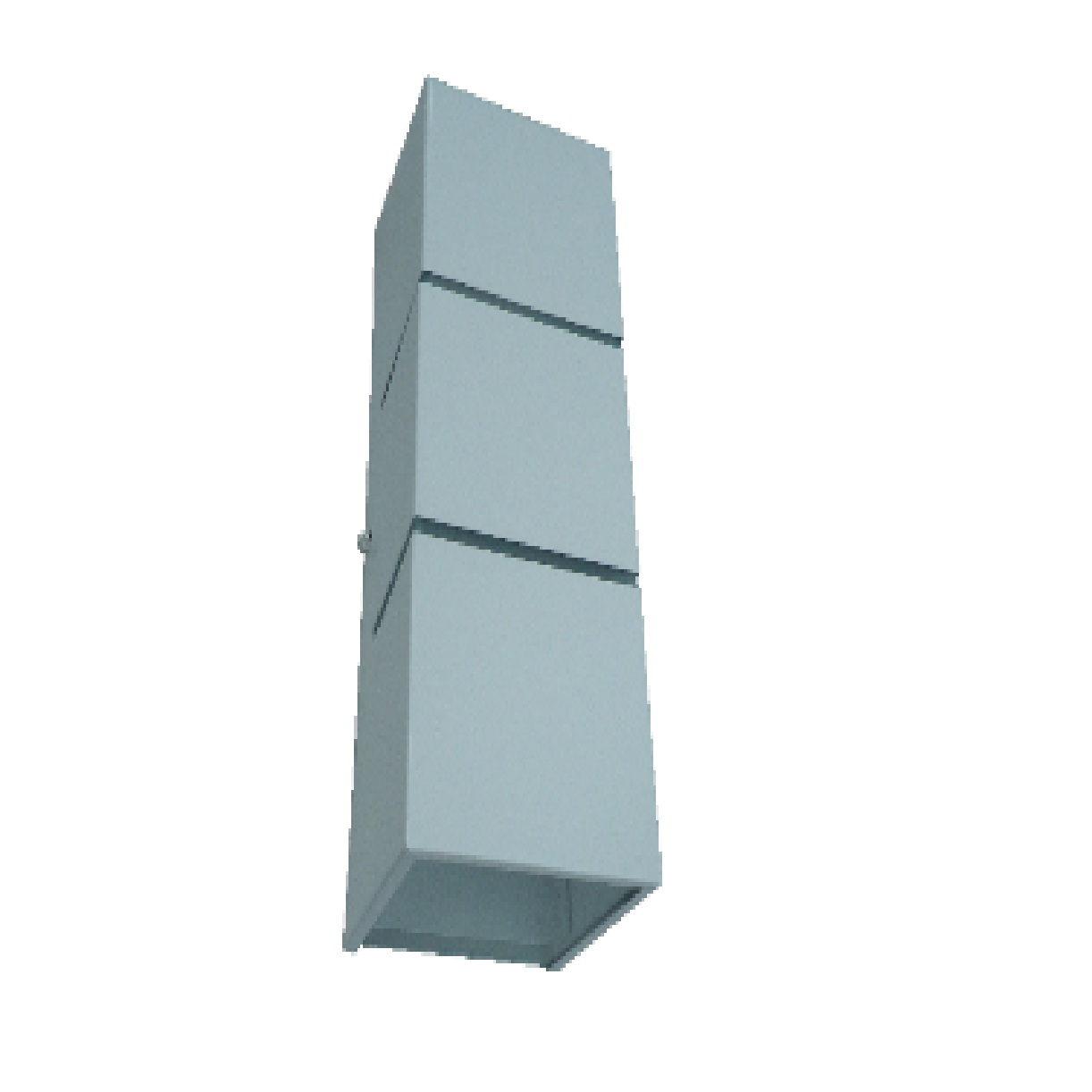Arandela de Alumínio 2 Fachos com 2 Frisos 30 x 10 x 10 cm 2 x E27 Branca MOD1318ABR Foco Iluminação