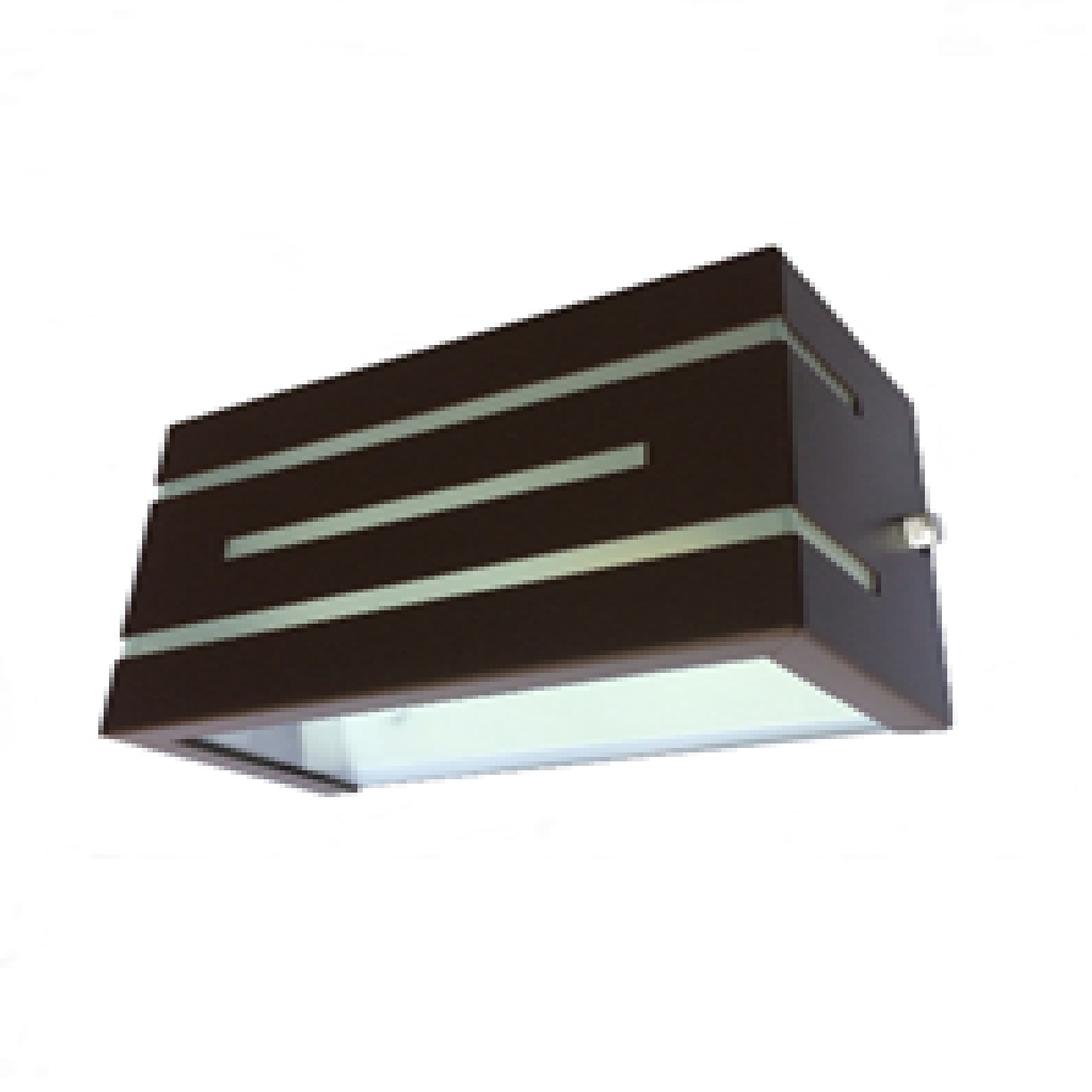 Arandela de Alumínio 2 Focos 3 Frisos 15 x 7 x 9 1x G9 Marrom MOD120MR Foco Iluminação