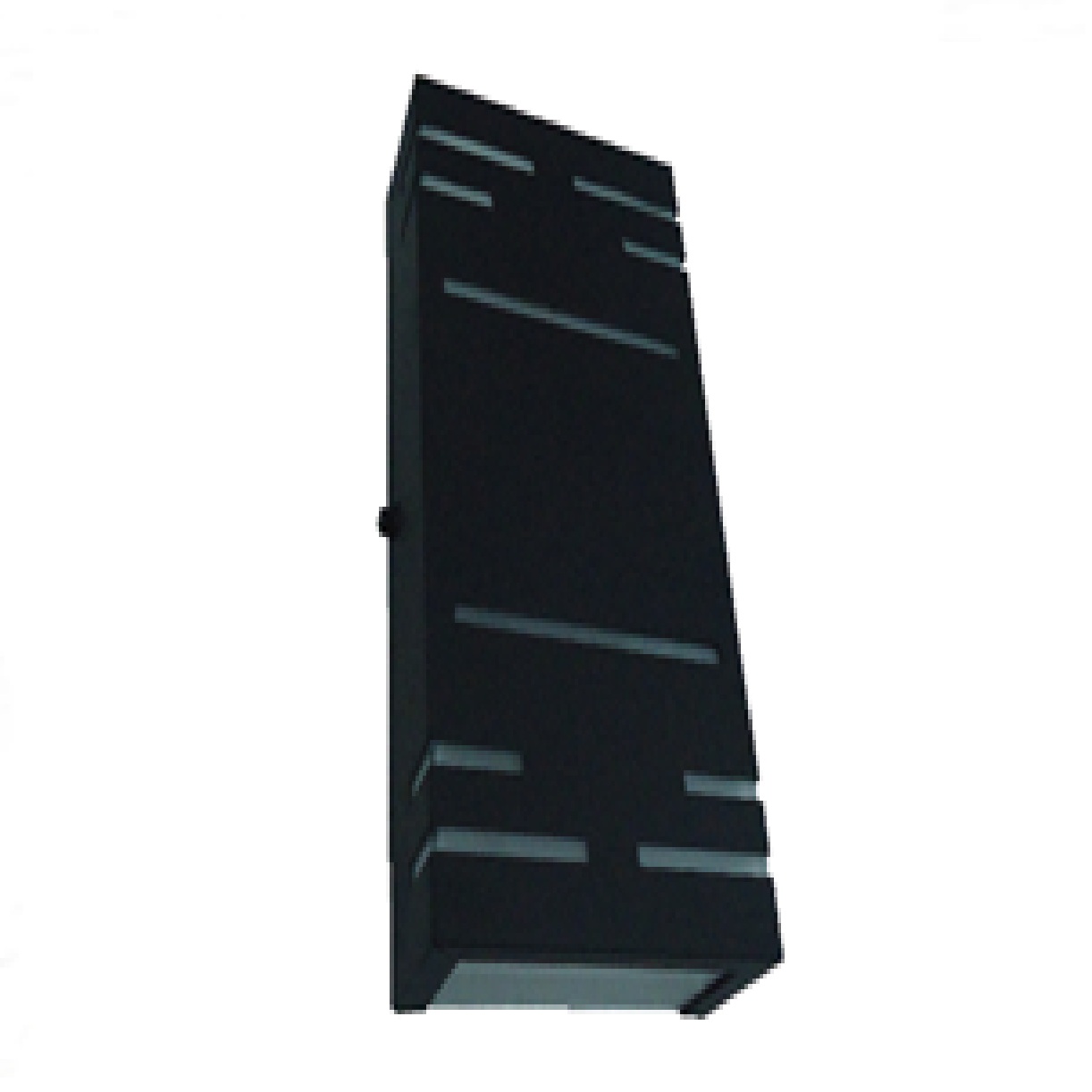 Arandela de Alumínio 2 Focos 8 Frisos 26 x 12 x 5 2x G9 Preto MOD1092PT Foco Iluminação