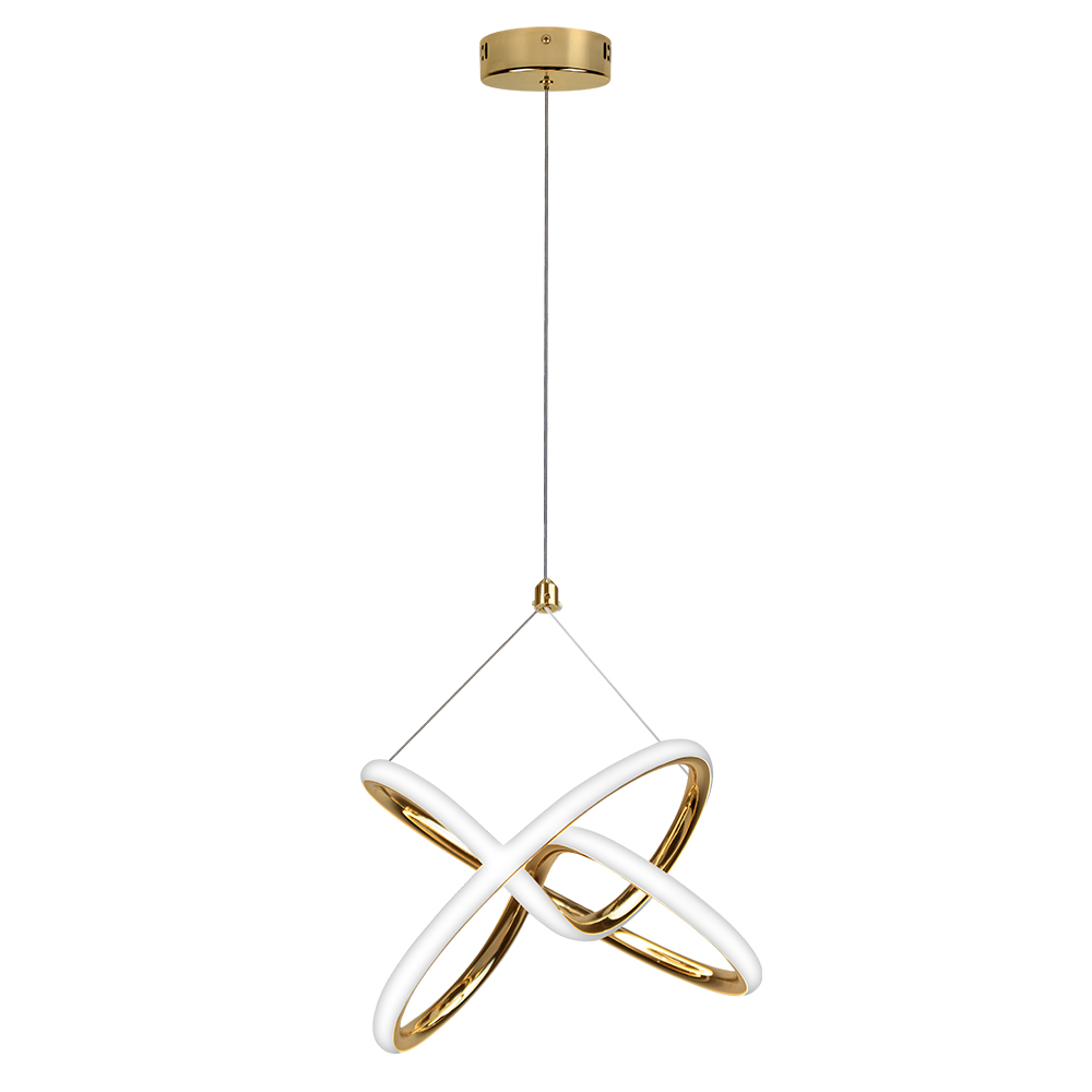 Pendente LED Lupi 195 mm 24 W 3000 K Bivolt Dourado 60223082 Blumenau Iluminação