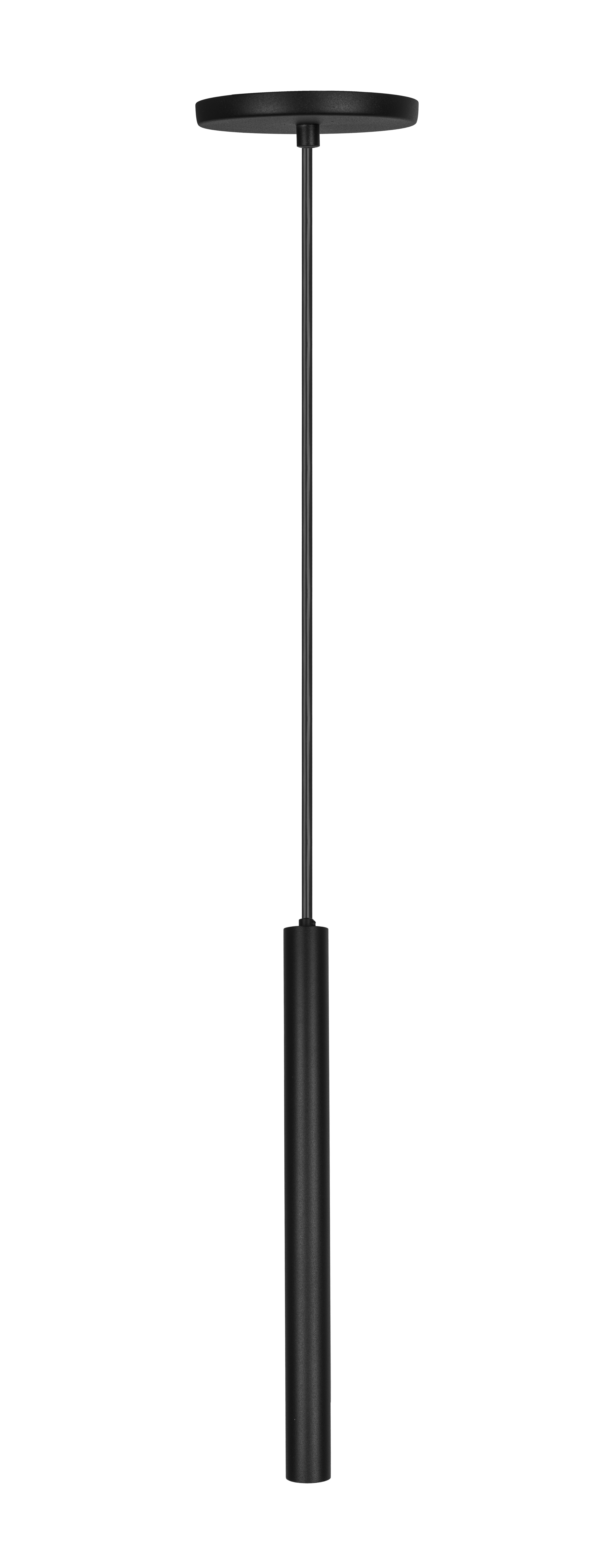 Pendente Siena Tubular 30 cm Preto PD107/PT Kin Light
