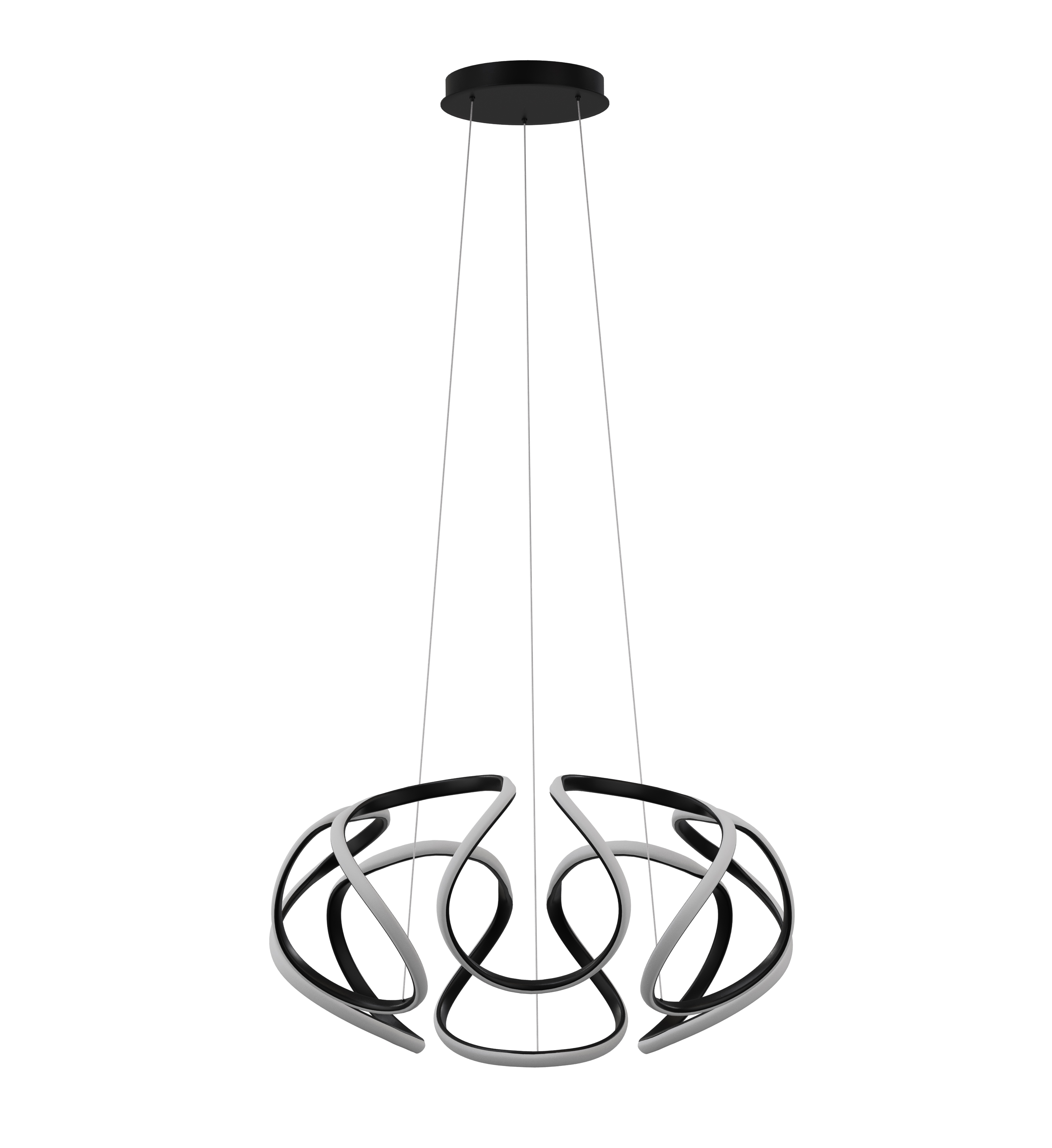 Pendente LED Salerno 60 W 3000 K Preto PD621/BK Kin Light