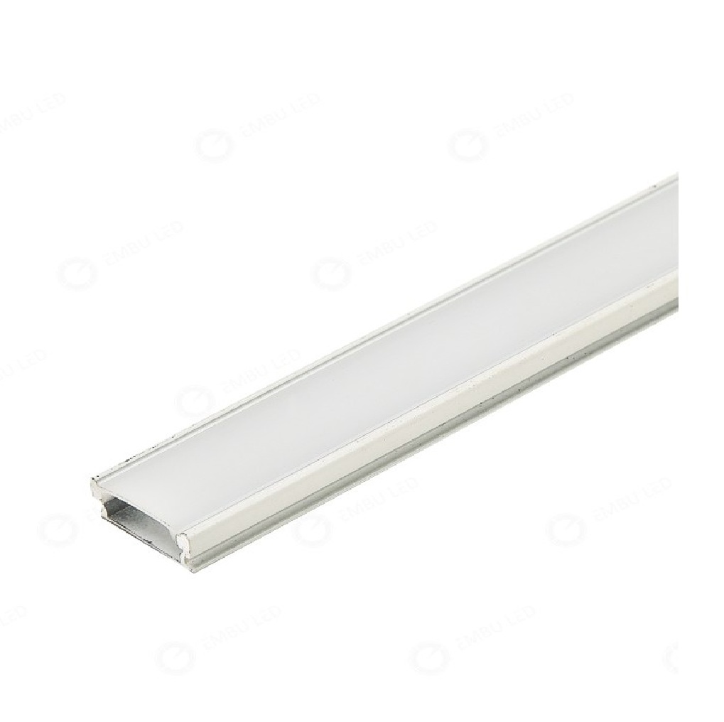 Perfil Alumínio 17x7 Mm 2mts Branco Sobrepor Ebfil608891 EmbuLED