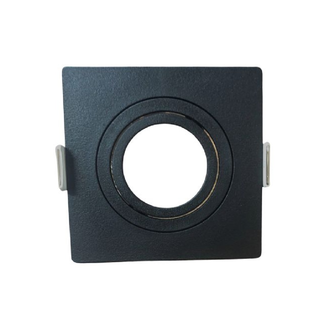 Spot De Embutir Quadrado Plano Para Lâmpada Dicróica MR16 Preto Fosco 1061069 Moon