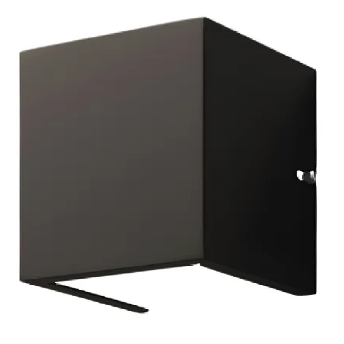 Arandela de Alumínio 2 Focos Frente Lisa 12 x 12 x 5 1x G9 Preto MOD103EPT Foco Iluminação