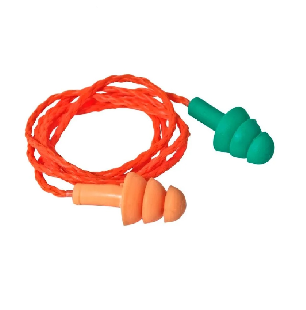 Protetor Auricular de Silicone Bicolor com Cordão de Algodão 274.0002 Amatools