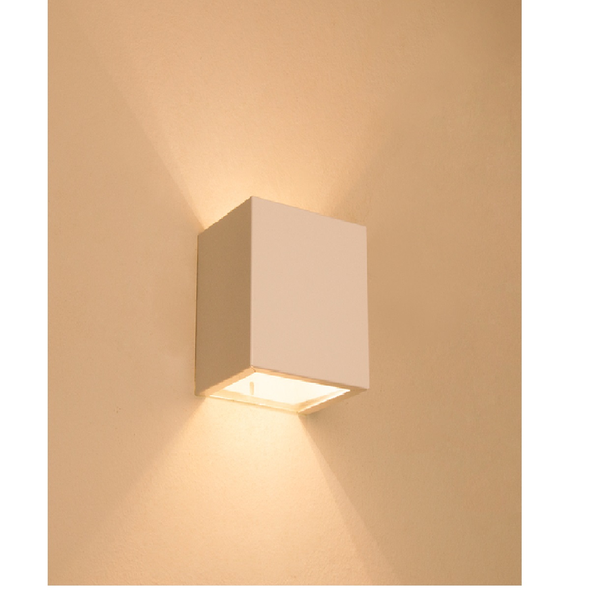 Arandela de Alumínio 2 Focos Frente Lisa 11 x 11 x 7,5 1x G9 Branco MOD1405ABR Foco Iluminação
