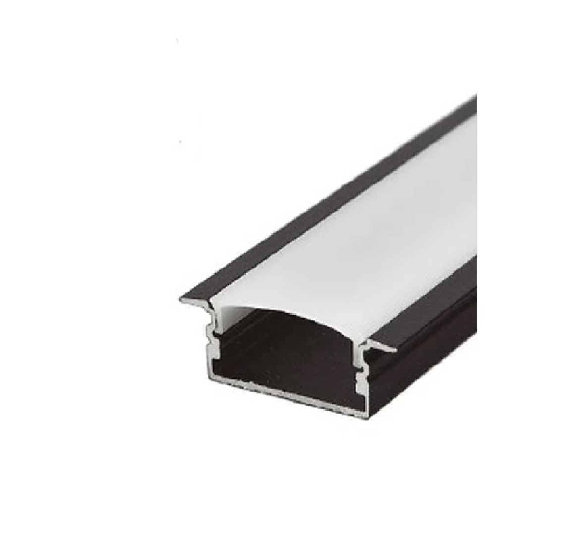 Perfil de Alumínio de Embutir 30,2 x 9,6MM x 2 m Preto EBFIL60972 Embuled