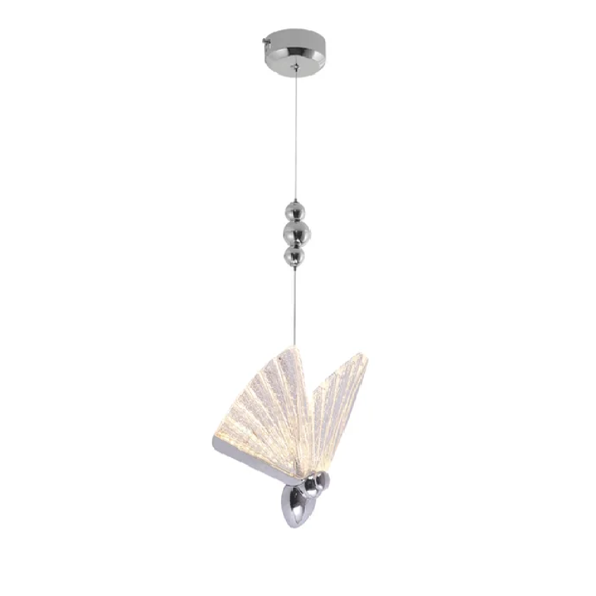 Pendente LED Borboleta 22 x 22 cm 6 W 3000 K Bivolt Cromado QD05102 Sindora