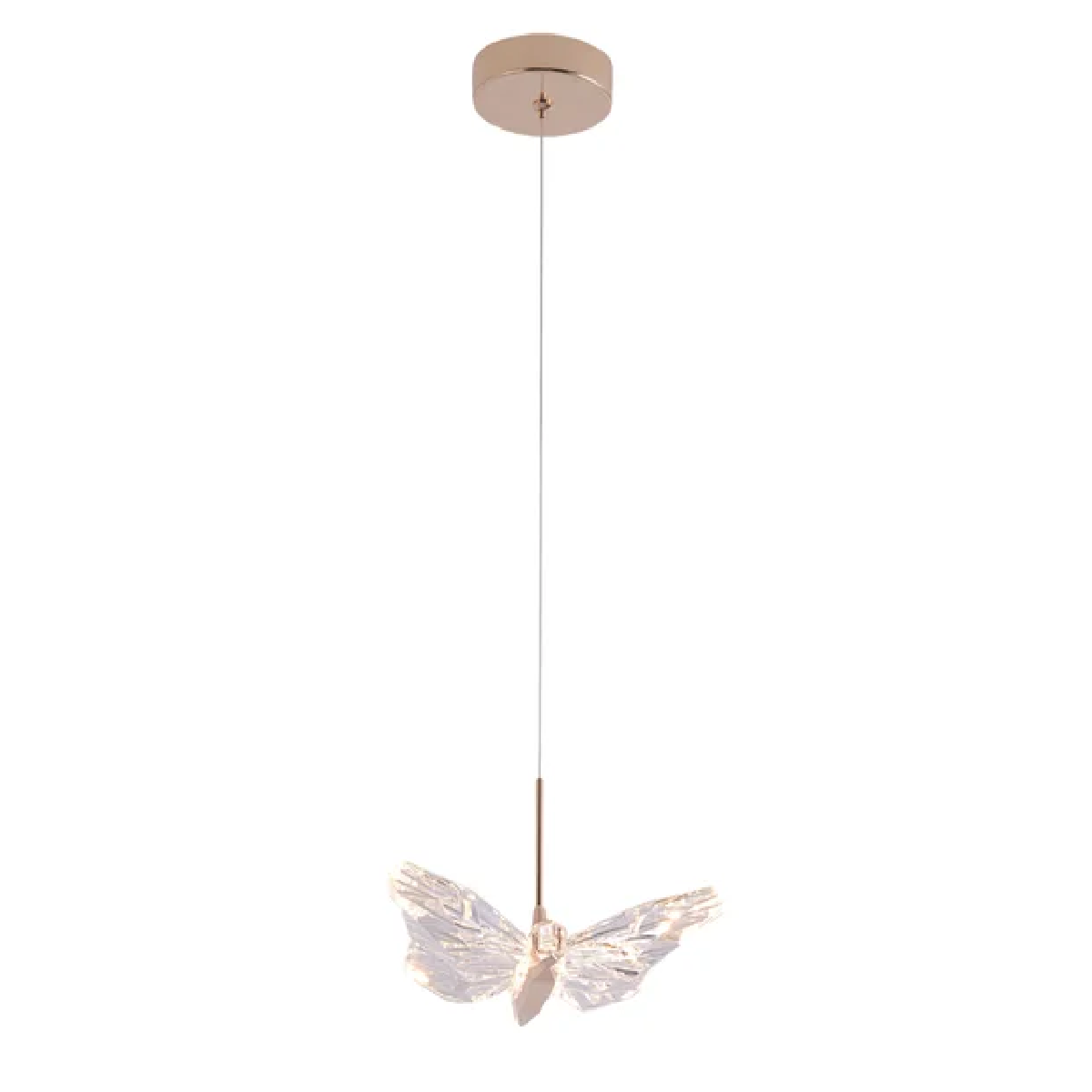Pendente LED Borboleta 20 x 14 cm 8 W 3000 K Bivolt Dourado DCD02203 Sindora