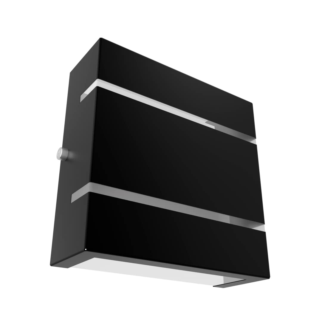 ARANDELA ALUMINIO 2 FOCO C/1FRIZOS 12X12X5CM 1X G-9 PRETA MOD103FPT