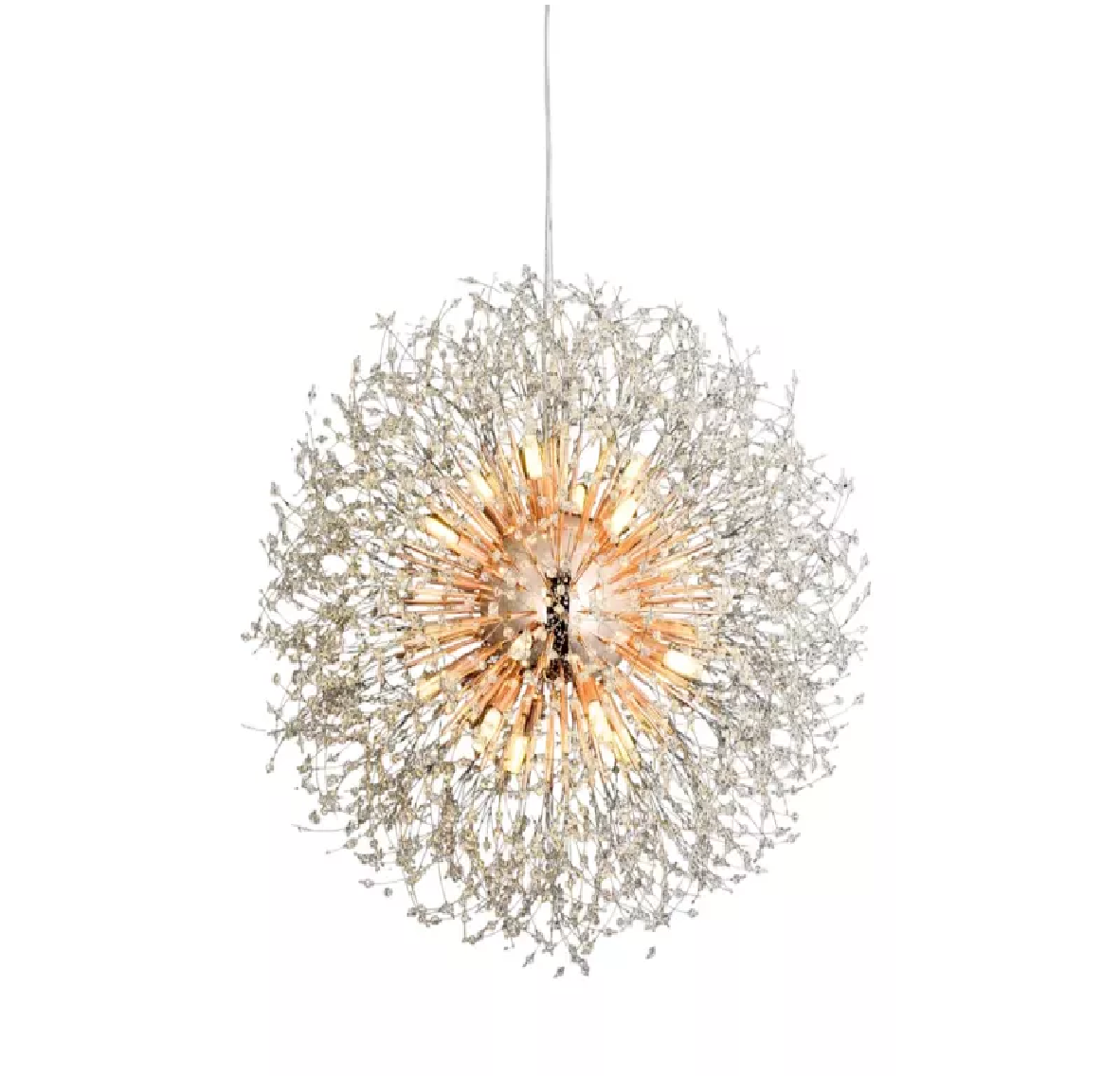 PENDENTE CRISTAL 60CM 12X G9 ROSE DCD00762