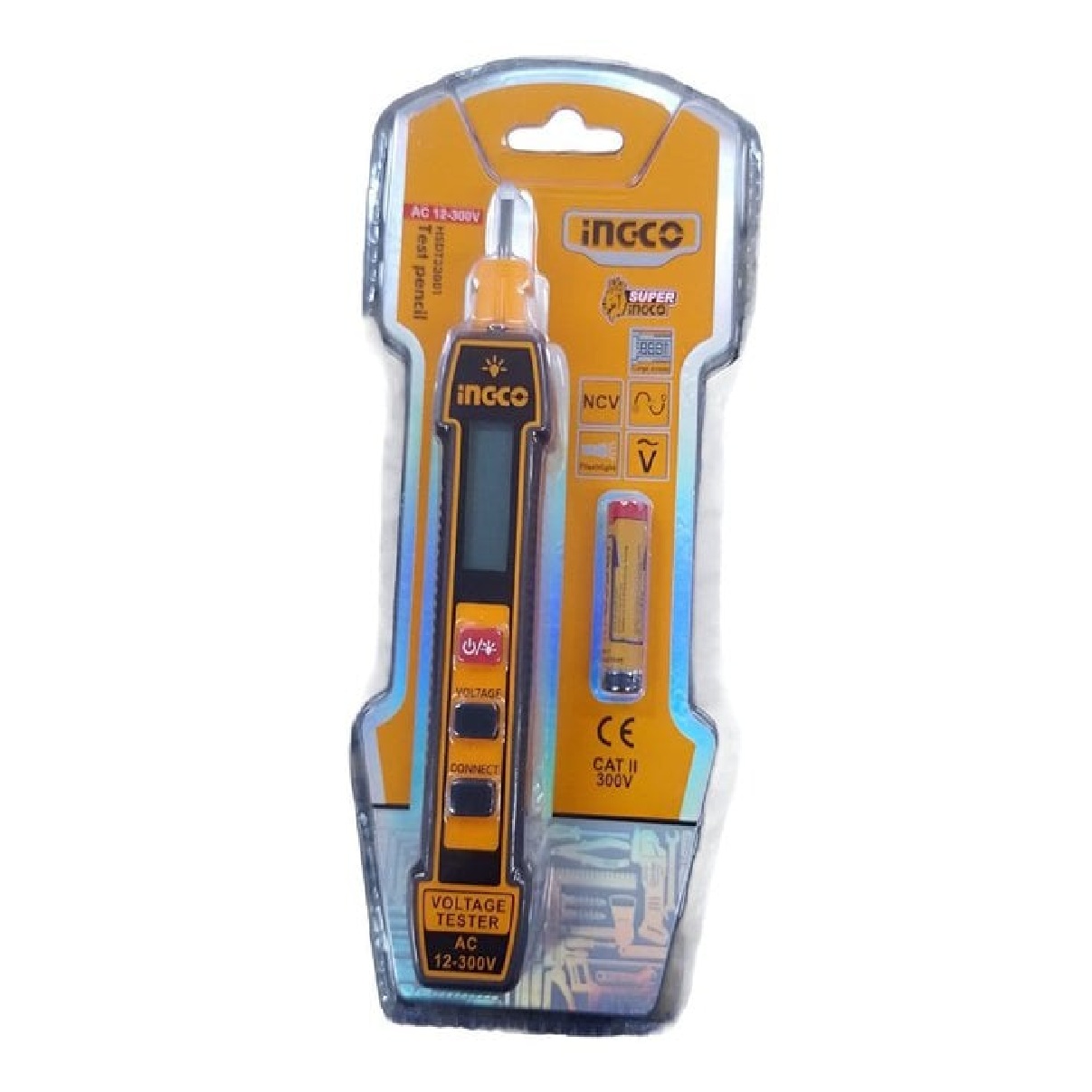 CANETA DETECTORA TENSAO12-300V DISPLAY DIGITAL INGCO HSDT33001