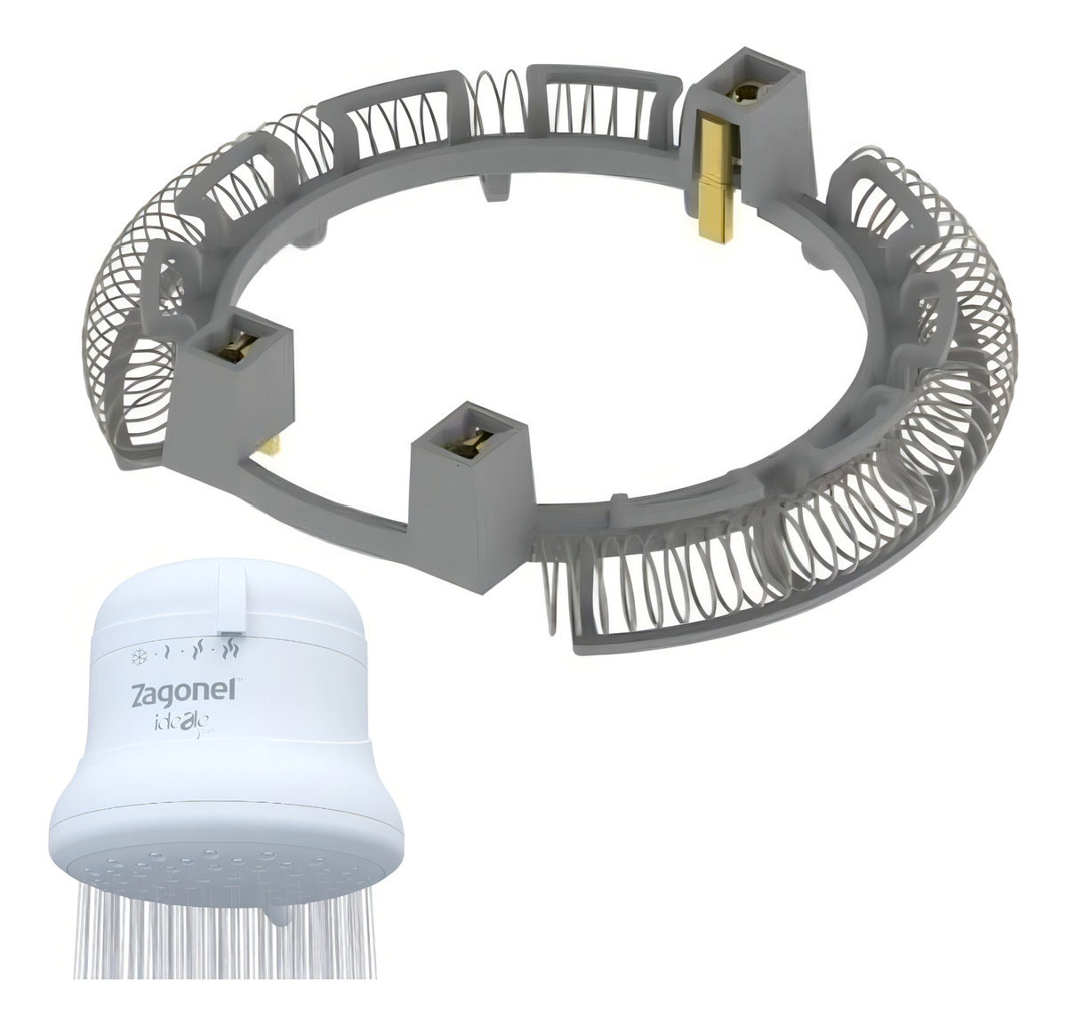 Resistência Ducha Ideale Plus/fluir 4 Temperaturas 127 V 5500 W Zagonel