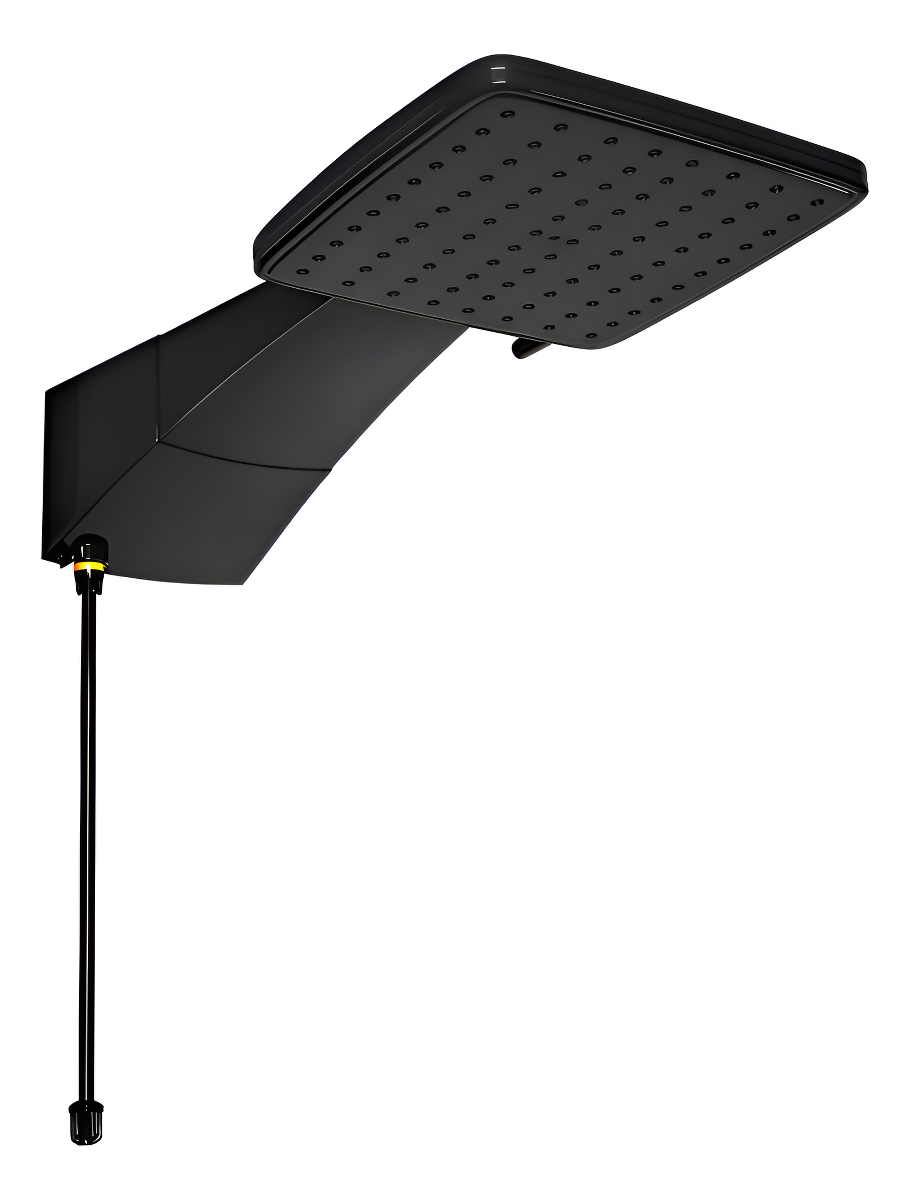 DUCHA CHUVEIRO FIXO QUADRATTA ELETRONICA 5500W 127V PRETO BLACK ZAGONEL