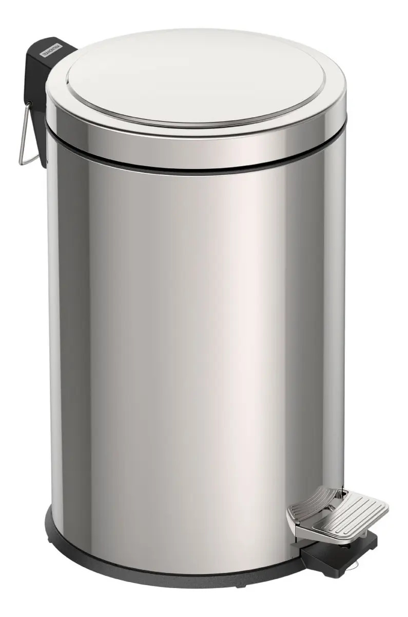 Lixeira Aço Inox Com Pedal Loop 12 Litros - Tramontina