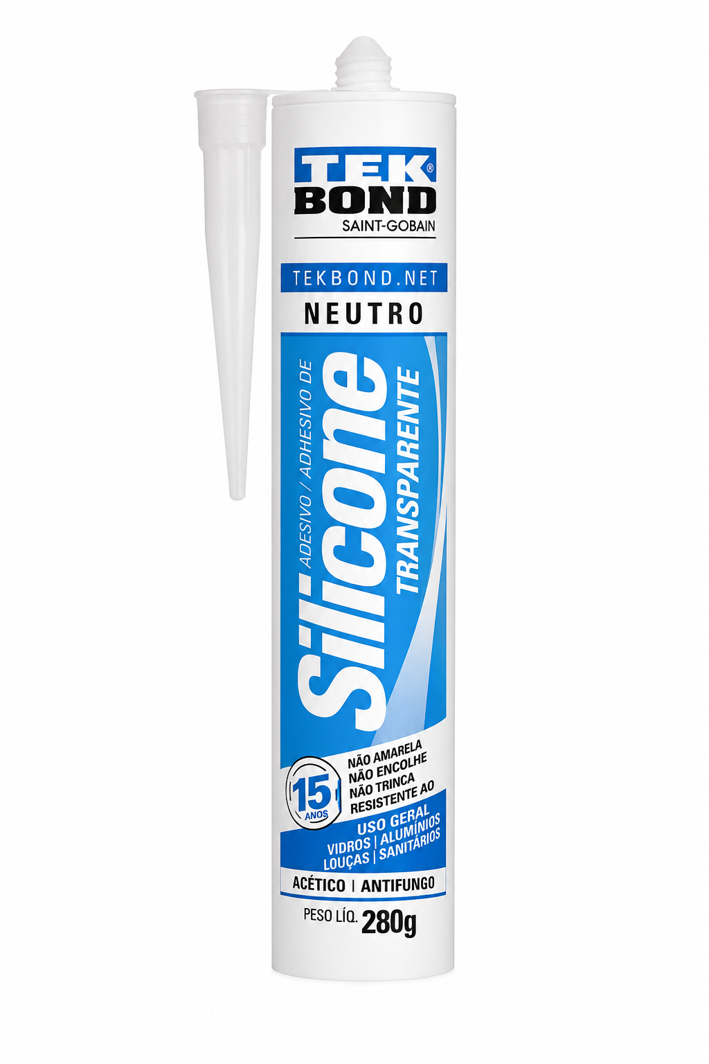 Silicone Neutro Transparente 280 g Tekbond