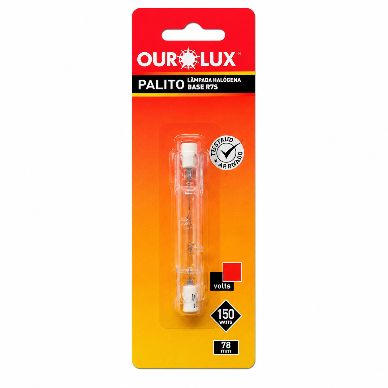 Lâmpada Halógena Palito J78 150 W 127 V 01300 Ourolux