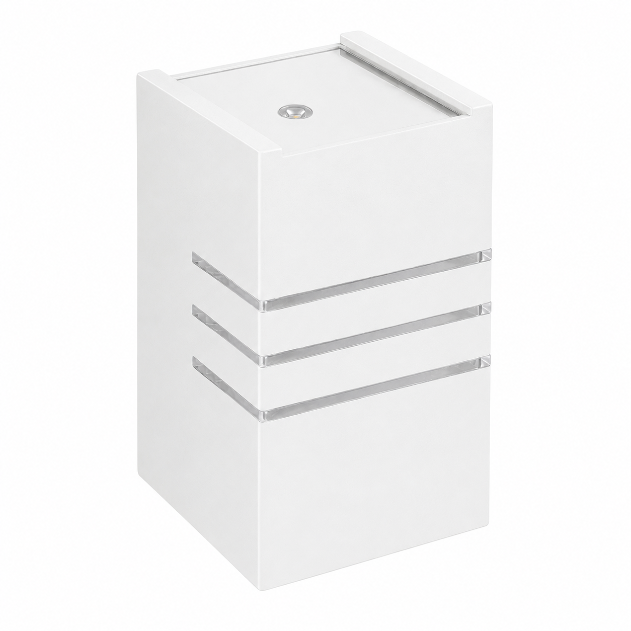 Arandela de Alumínio 2 Fachos com 3 Frisos 15 x 7 x 9 cm 1 x G9 Branca MOD120BR Foco Iluminação